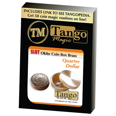Slot Okito Coin Box Brass Quarter by Tango Magic