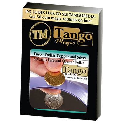 Euro-Dollar Copper And Silver, 50 Cent Euro and Quarter Dollar, ED003 by Tango Magic