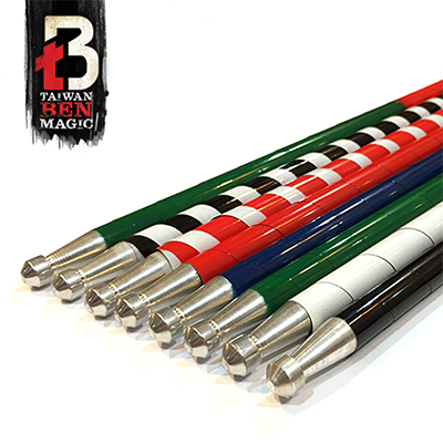 Appearing Cane, Metal /, Red & White by Handsome Criss and Taiwan Ben Magic - Image 3