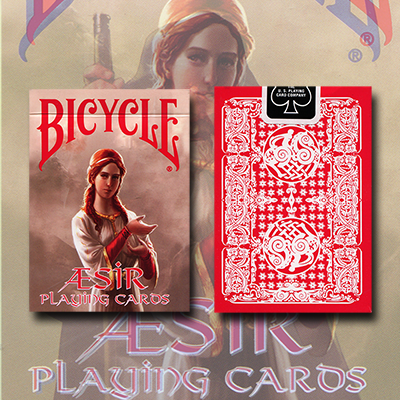 Bicycle AEsir Viking Gods Deck, Red by US Card Magic Co.