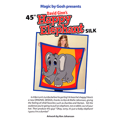 Happy Elephant Silk, 45 inch by David Ginn and Goshman