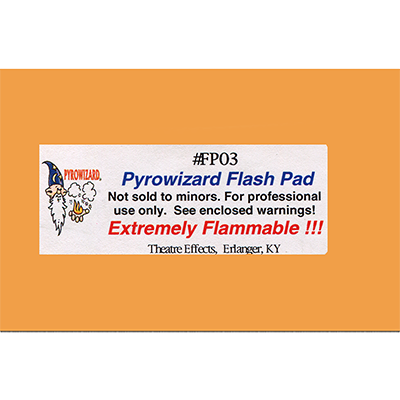 Theatre Effects Pyrowizard™ Flash Paper Sheets - 2 inch x3 inch 20 sheets