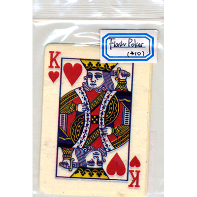Flash Poker Card King of Hearts, Ten Pack
