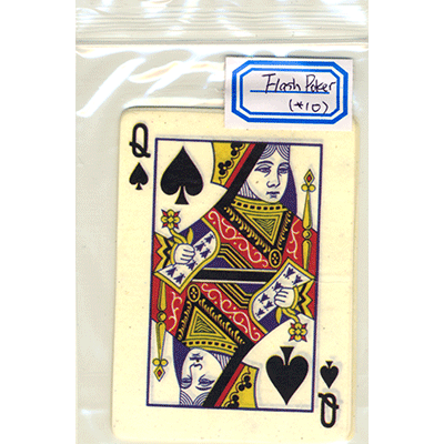 Flash Poker Card Queen of Spades, Ten Pack