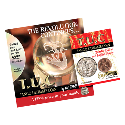 Tango Ultimate Coin, T.U.C Quarter/Penny, D0127 with instructional DVD by Tango Magic