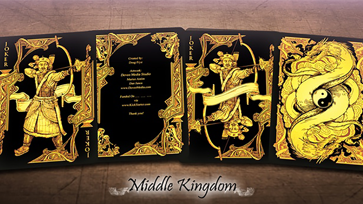 Middle Kingdom, Gold Playing Cards Printed by US Card Magic Co - Image 2