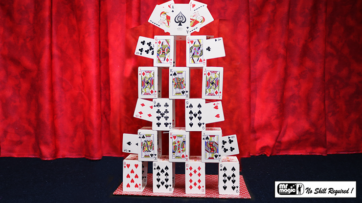 Card Castle with Six Card Repeat by Mr. Magic