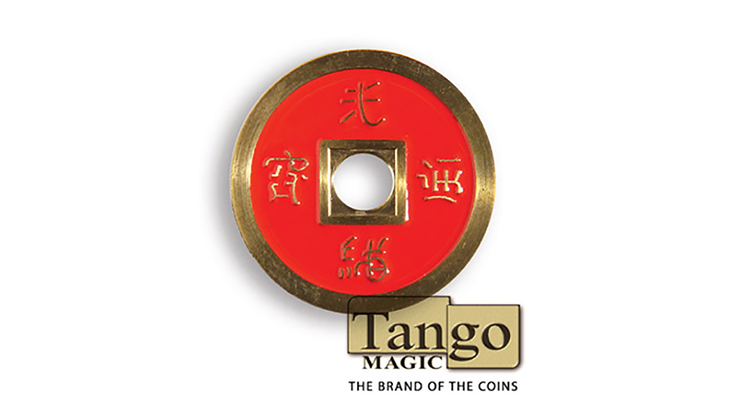 Dollar Size Chinese Coin, Red by Tango (CH032)