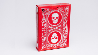 Superior Skull & Bones V2, Red/Silver Playing Cards by Expert Card Magic Co. - Image 2