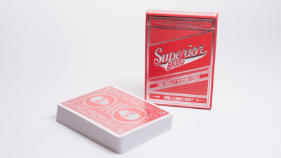 Superior Skull & Bones V2, Red/Silver Playing Cards by Expert Card Magic Co.