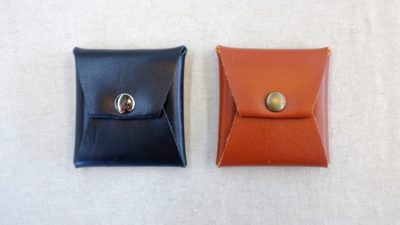 Square Coin case, Brown Leather by Gentle Magic - Image 4