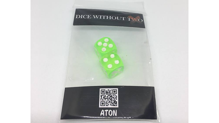 Dice Without Two CLEAR GREEN, 2 Dice Set
