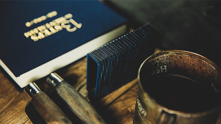 Lizard Grain Leather Clip, Black/Blue by TCC - Image 2