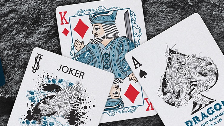 Bicycle Dragon Playing Cards, Blue by USPCC - Image 3