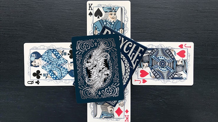Bicycle Dragon Playing Cards, Blue by USPCC - Image 4