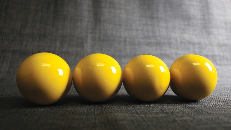 Wooden Billiard Balls, 1.75 inch Yellow by Classic Collections - Image 2