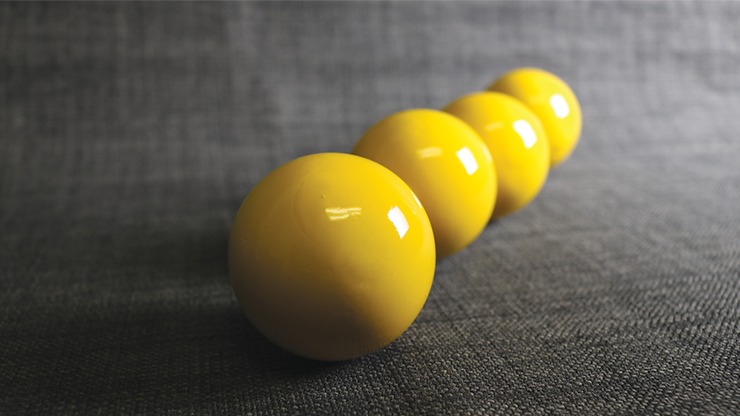 Wooden Billiard Balls, 1.75 inch Yellow by Classic Collections - Image 3