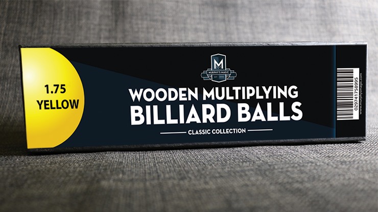 Wooden Billiard Balls, 1.75 inch Yellow by Classic Collections