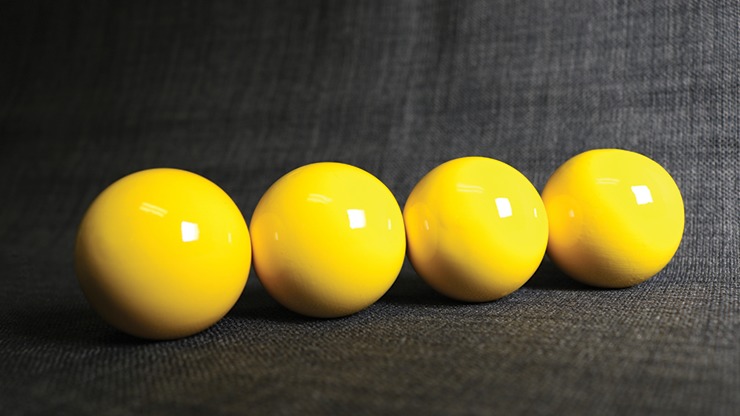Wooden Billiard Balls, 2 inch Yellow by Classic Collections - Image 2