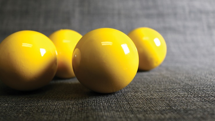 Wooden Billiard Balls, 2 inch Yellow by Classic Collections - Image 3