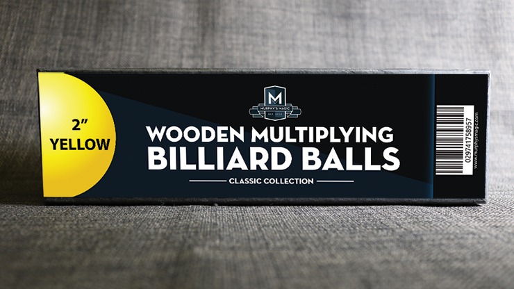 Wooden Billiard Balls, 2 inch Yellow by Classic Collections