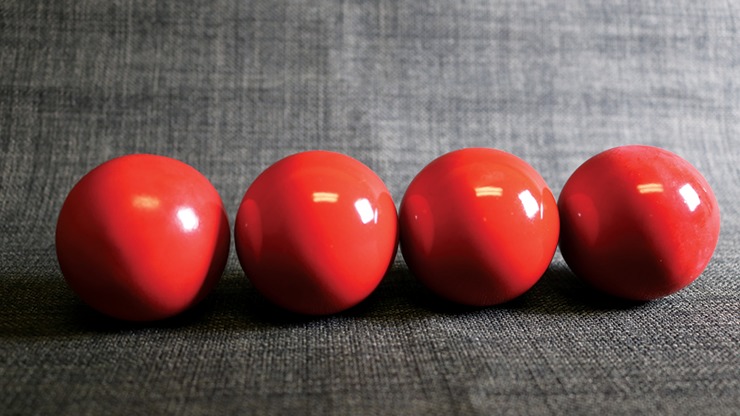 Wooden Billiard Balls, 2 inch Red by Classic Collections - Image 2