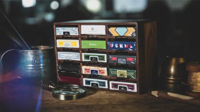 Wooden Playing Cards Cabinet, 15 Deck Case by TCC