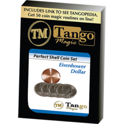 Perfect Shell Coin Set Eisenhower Dollar, Shell and 4 Coins D0202 by Tango Magic