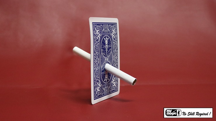Cigarette Through Card - Bicycle Back by Mr. Magic