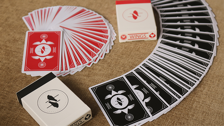 Limited Edition Wings V2 Marked Playing Cards, Red/Bridge Size - Image 3