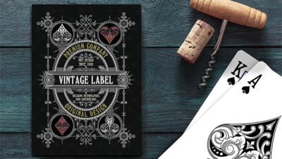 Vintage Label Playing Cards, Gold Gilded Black Edition by Craig Maidment