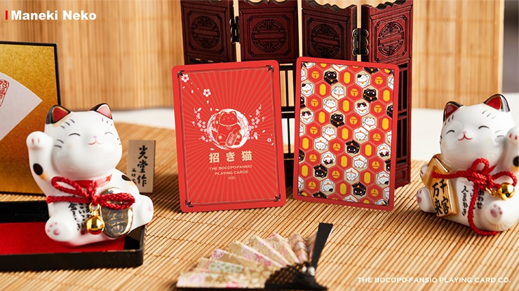 Bicycle Maneki Neko, Red Playing Cards by Bocopo - Image 2