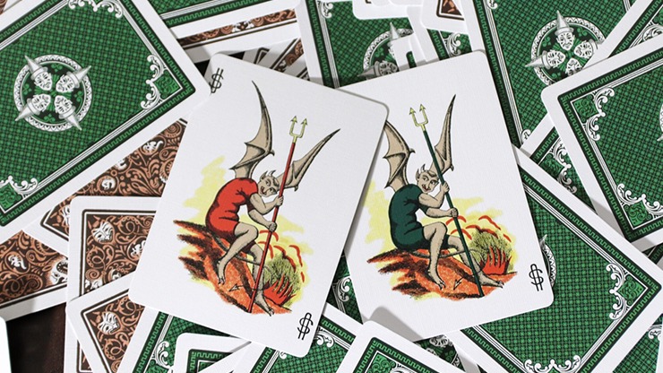 Limited Gilded Edition Late 19th Century Vanity, Clown Playing Cards - Image 2