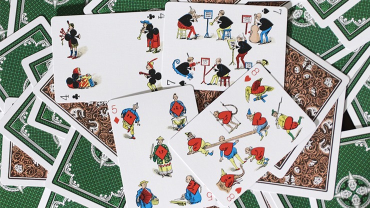 Limited Gilded Edition Late 19th Century Vanity, Clown Playing Cards - Image 6