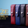 MAZE Leather Card Case, Blue by Bond Lee
