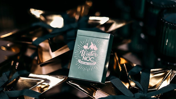 Winter NOC Survival Green, Metallic Green Numbered Seal Playing Cards