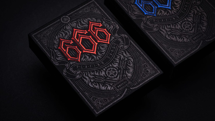 666 Red Playing Cards by Riffle Shuffle