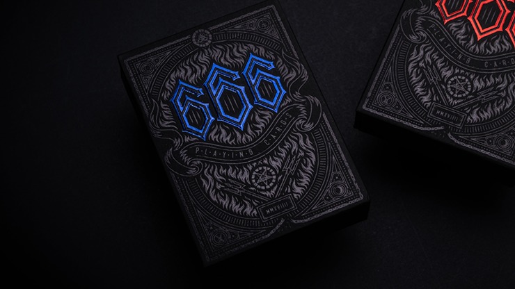 666 Blue Playing Cards by Riffle Shuffle