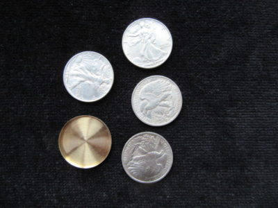 Walking Liberty Half Dollar Shell and Coin Set (4 Coins 1 Shell) by Oliver Magic - Image 3