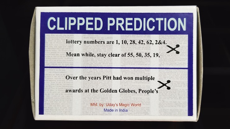 CLIPPED PREDICTION, Lotto/Golden Globe by Uday