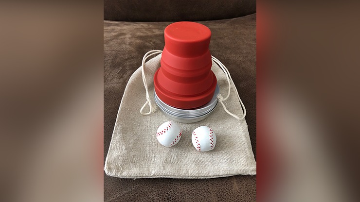 The Red Harmonica Set, Chop Cup and Leather Shop Cup Balls by Leo Smetsers