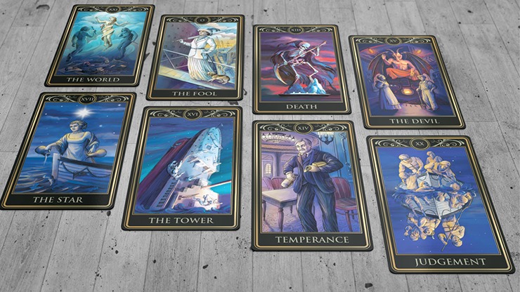 Deluxe Titanic Tarot Cards, Wood Box and Boarding Pass - Image 3