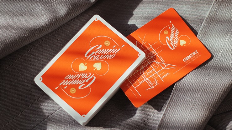 Gemini Casino 1975 Orange Playing Cards by Gemini - Image 3