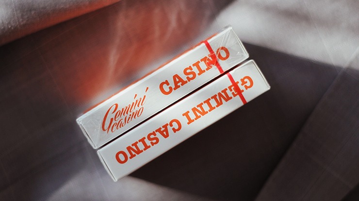 Limited Edition NO SEAL Gemini Casino 1975 Orange Playing Cards by Gemini - Image 3