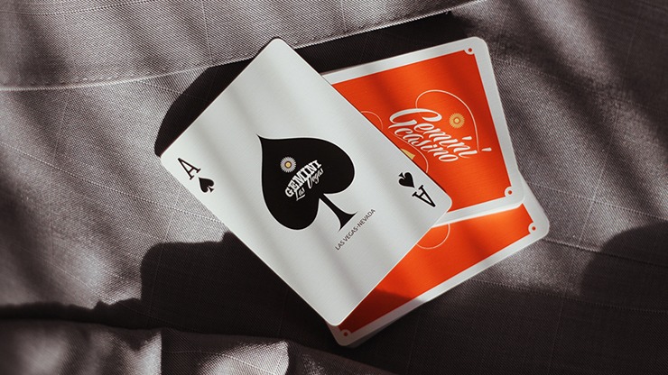Limited Edition NO SEAL Gemini Casino 1975 Orange Playing Cards by Gemini - Image 5