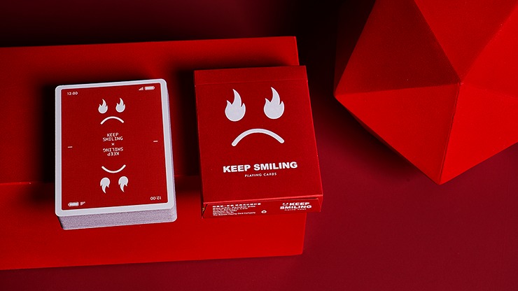 Keep Smiling Red V2 Playing Cards by Bocopo - Image 2
