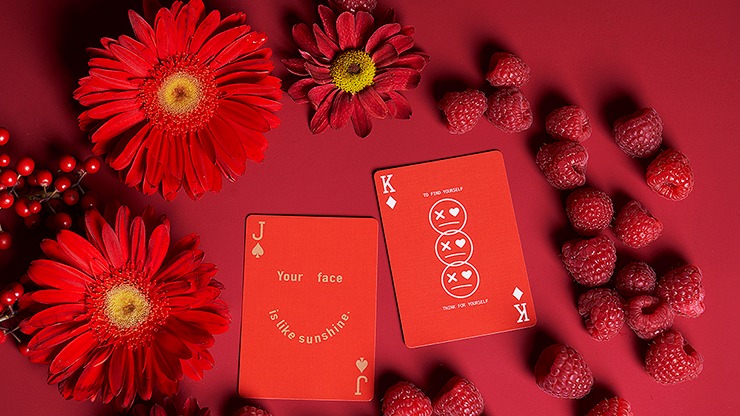 Keep Smiling Red V2 Playing Cards by Bocopo - Image 3