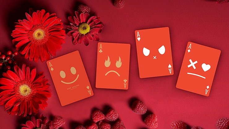 Keep Smiling Red V2 Playing Cards by Bocopo - Image 5