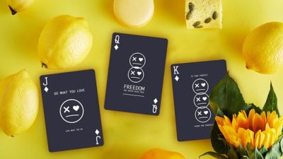 Keep Smiling Blue V2 Playing Cards by Bocopo - Image 3