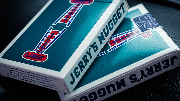 Vintage Feel Jerry's Nuggets, Aqua Playing Cards